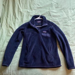 Patagonia re tool snap t fleece pullover (dark blue)